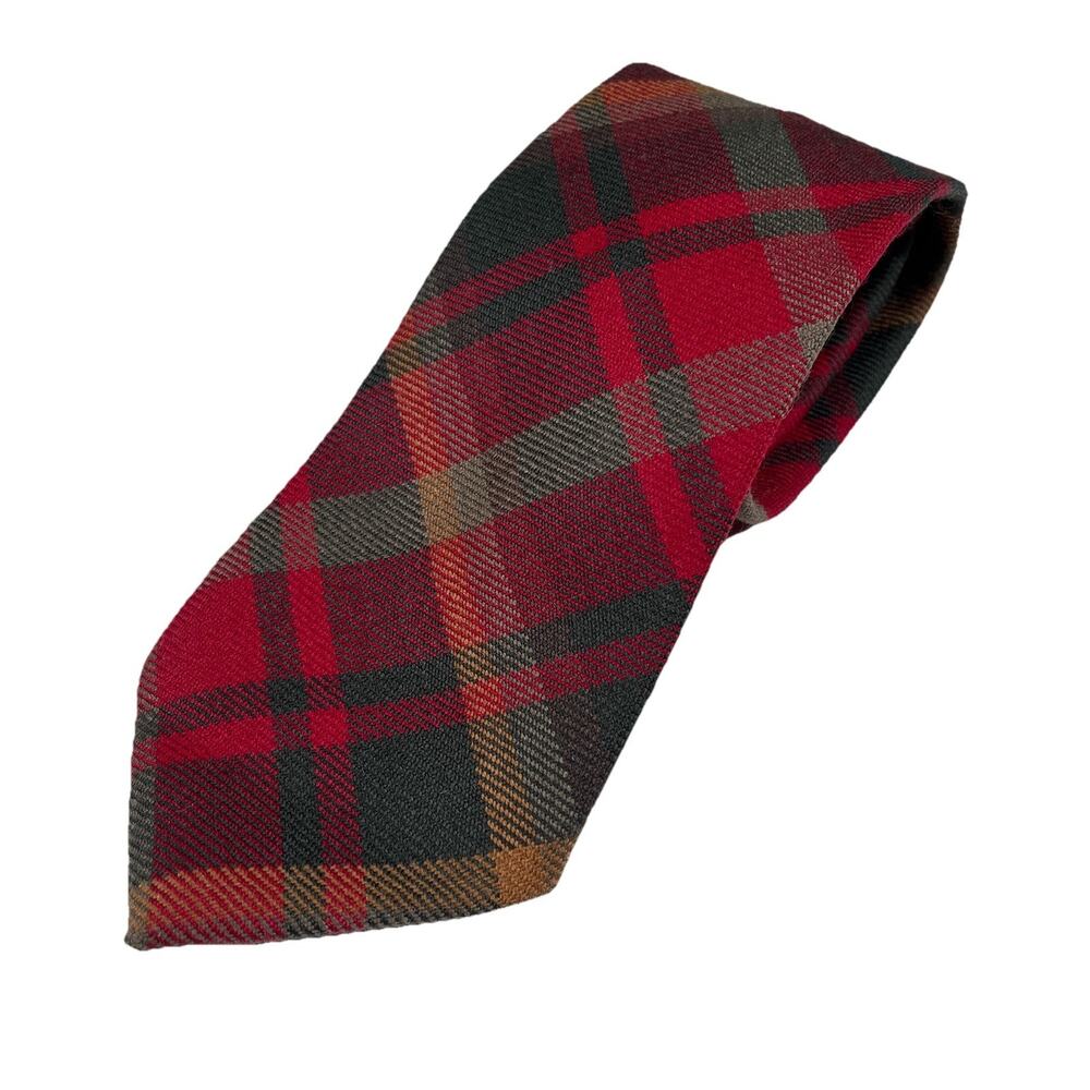 Atkinsons‎ Made in Ireland 100% Wool Plaid Necktie Tie Atkinson’s Weavers